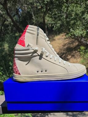 NEW P448 SKATE STYLE F22SKATE M HIGH TOP LEATHER SNEAKERS IN PAS SIZE 45